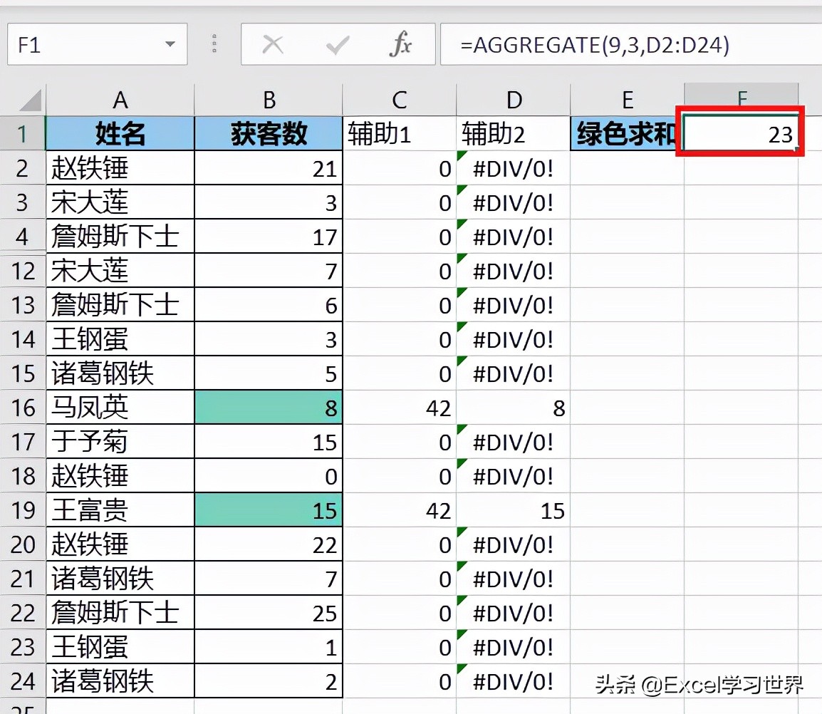 公式控千万别错过，用公式根据 Excel 单元格的颜色求和