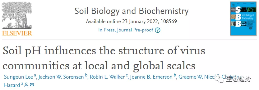 土壤pH影响病毒群落结构