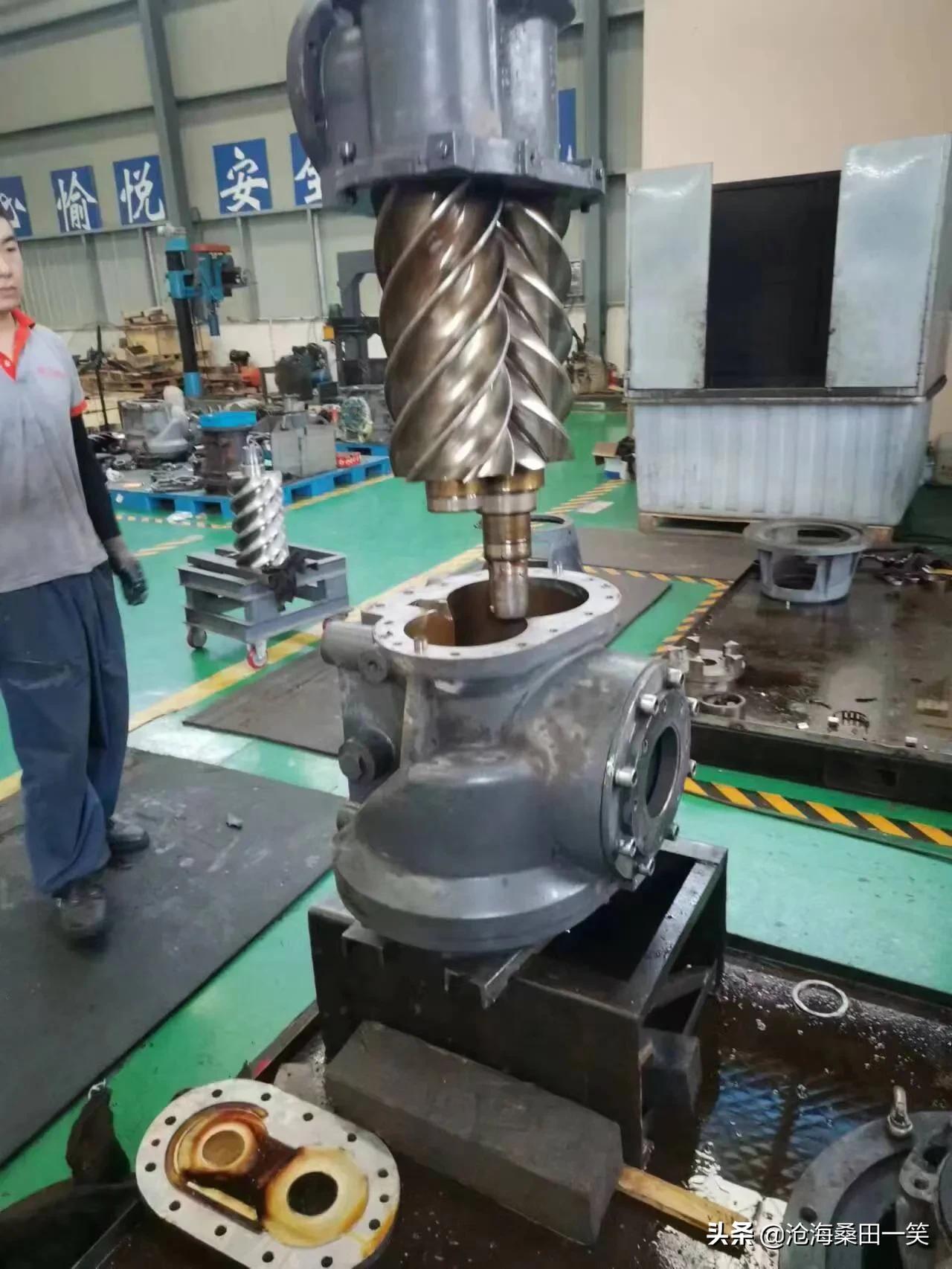 拆解修理空气压缩机