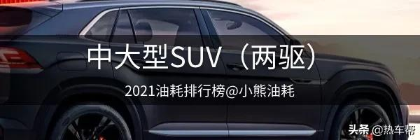 小熊油耗：2021年度中国汽车油耗排行榜之-SUV