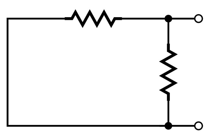 在许多情况下,并联电阻确实画成两条平行线;然而,并联绘制的电阻可能