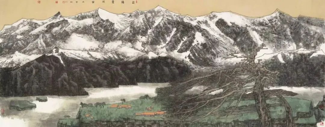 他的画激情迸发，境界博大