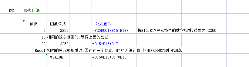 计算积的函数product