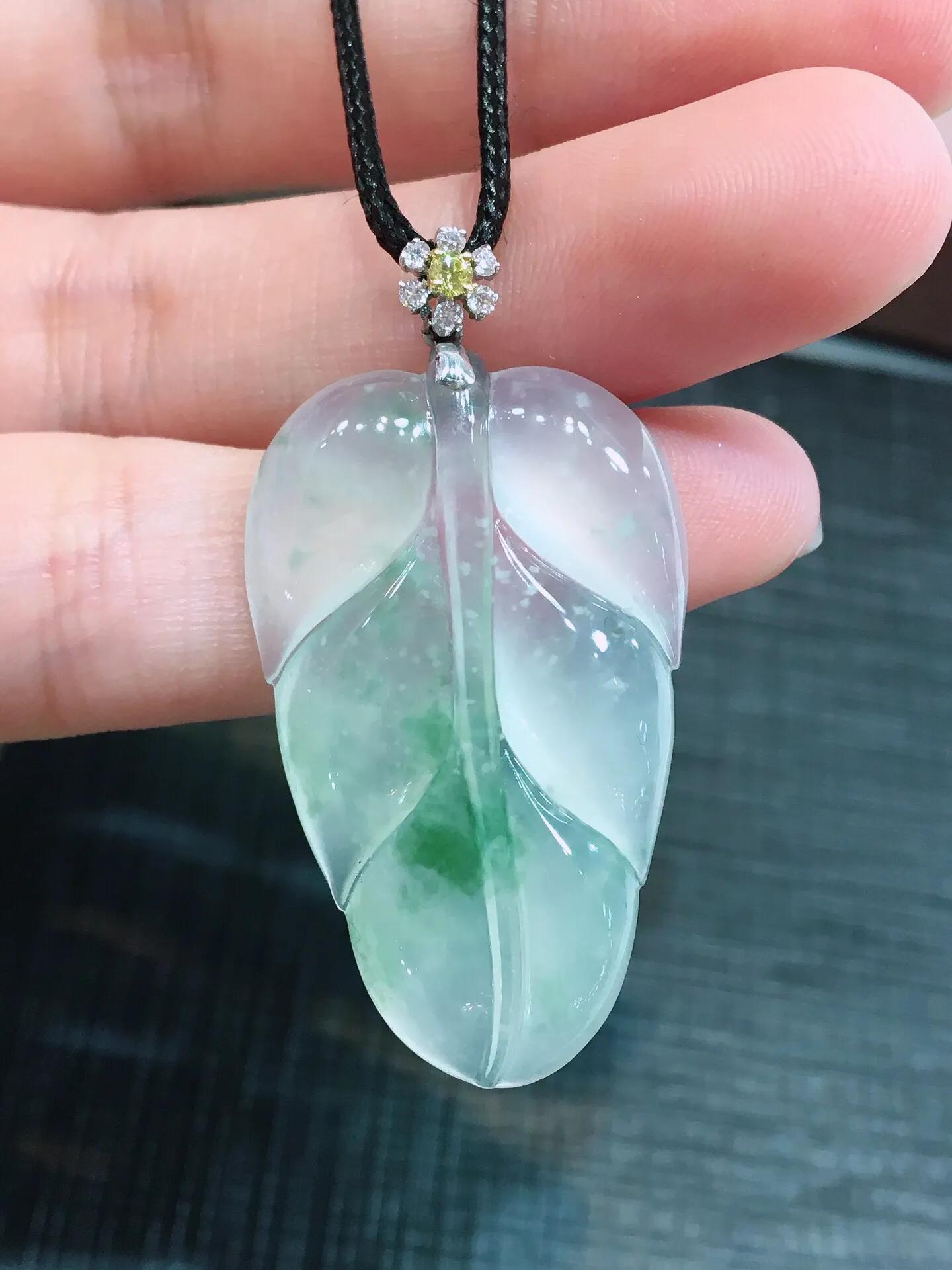 翡翠叶子吊坠图集③