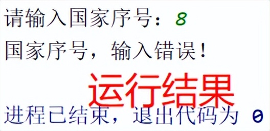 「Python条件结构」输入国家序号输出国家使用的文字