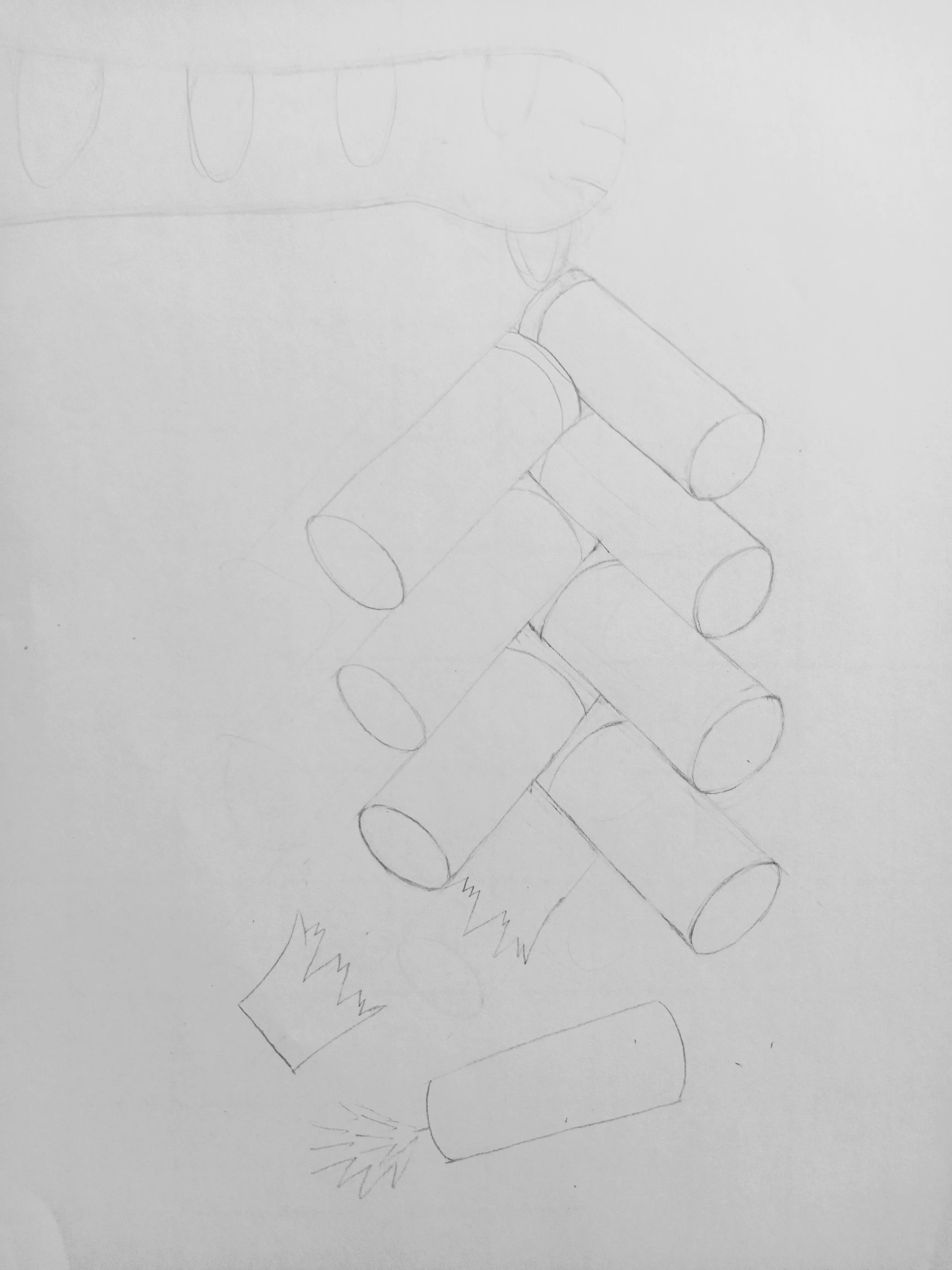 鞭炮简笔画鞭炮线描画绘画过程