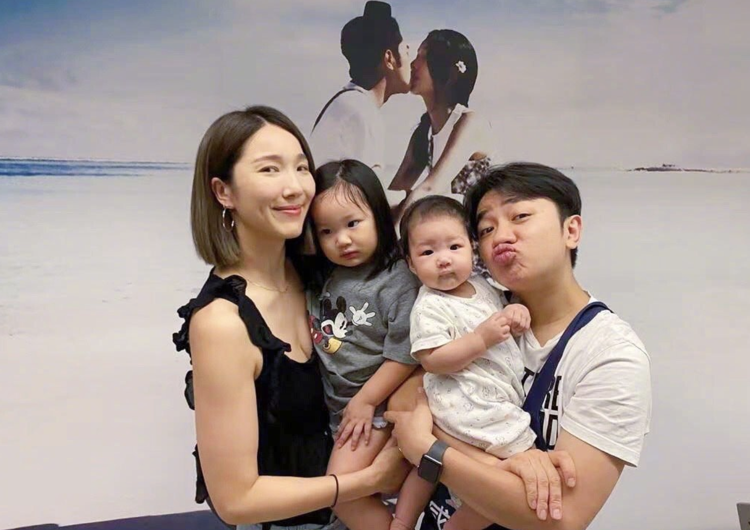 王祖蓝给马龙比心忙工作，李亚男开心晒娃，Gabby嘟嘴卖萌像爸爸