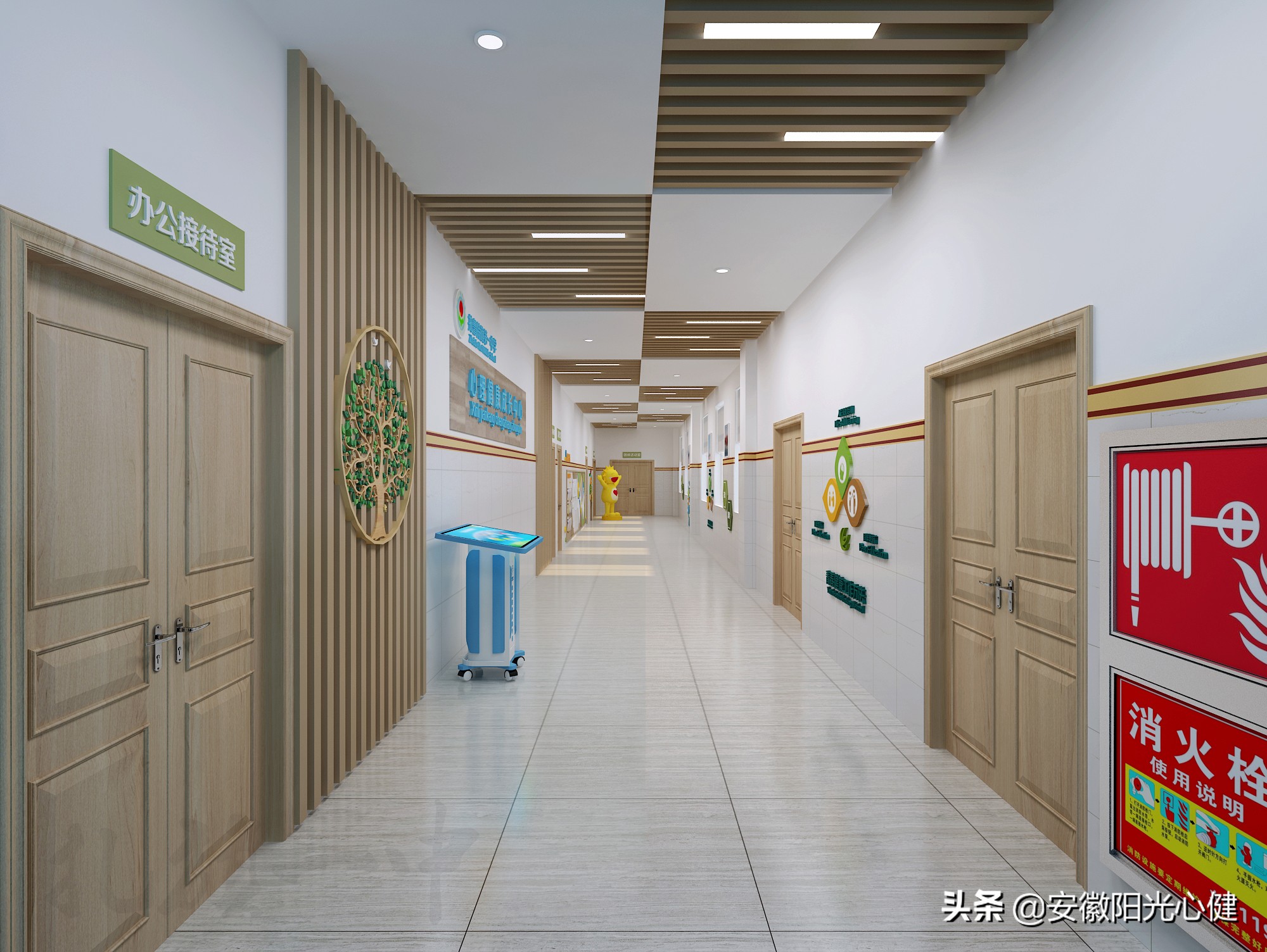 高等院校学生心理测评室装修设计效果图
