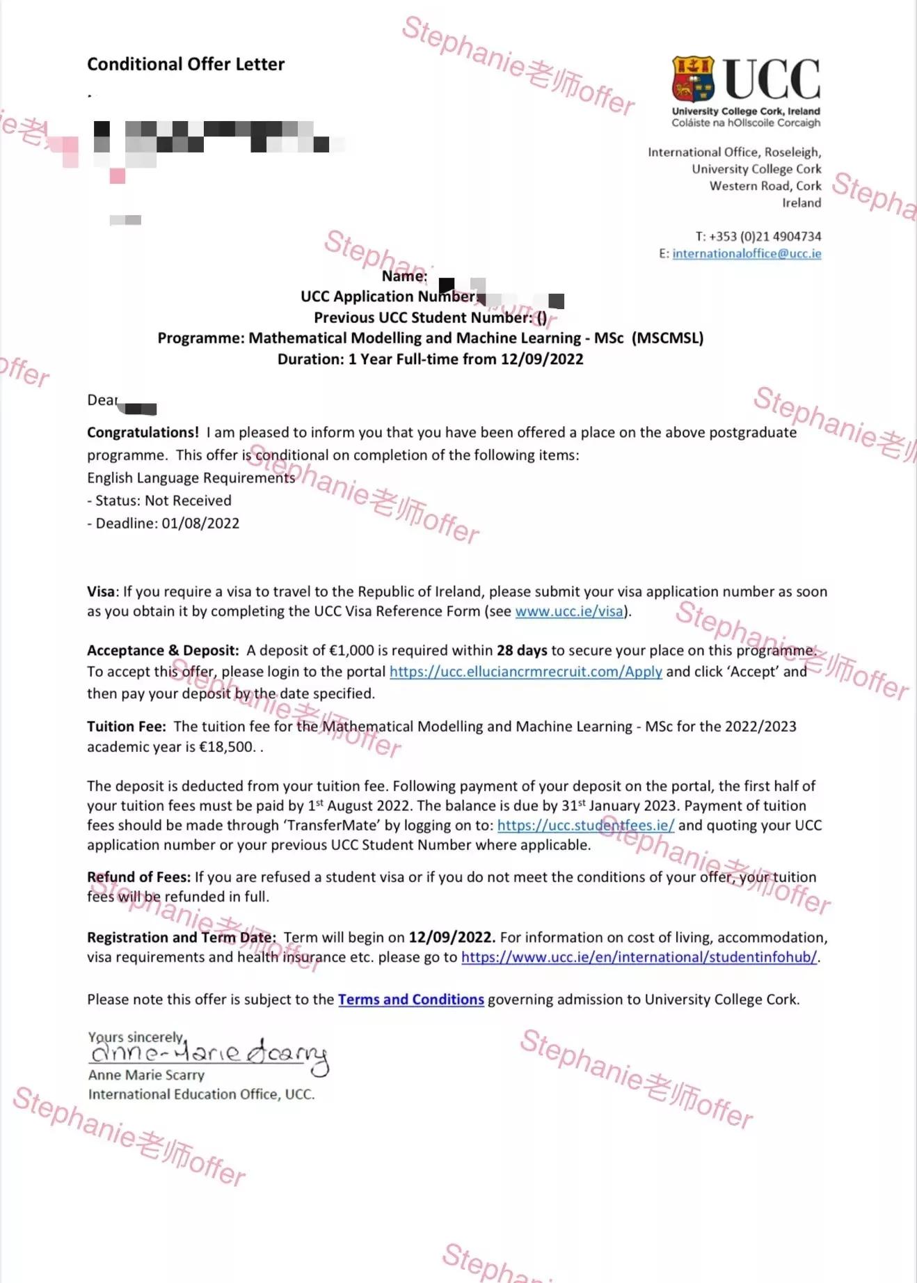 爱尔兰读计算机拿PR-爱尔兰科克大学数学建模和机器学习硕士+案例