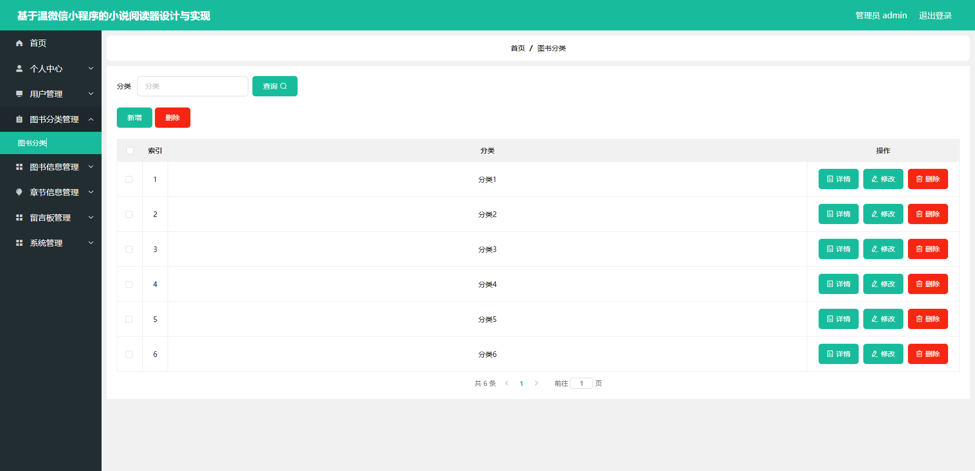 精品微信小程序小说阅读器+后台管理系统｜前后分离VUE