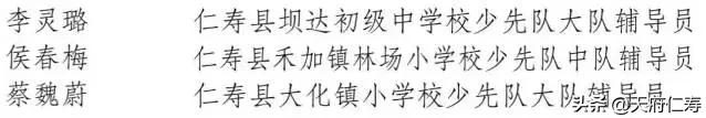 喜报！仁寿这些少先队个人和集体荣获省级表扬