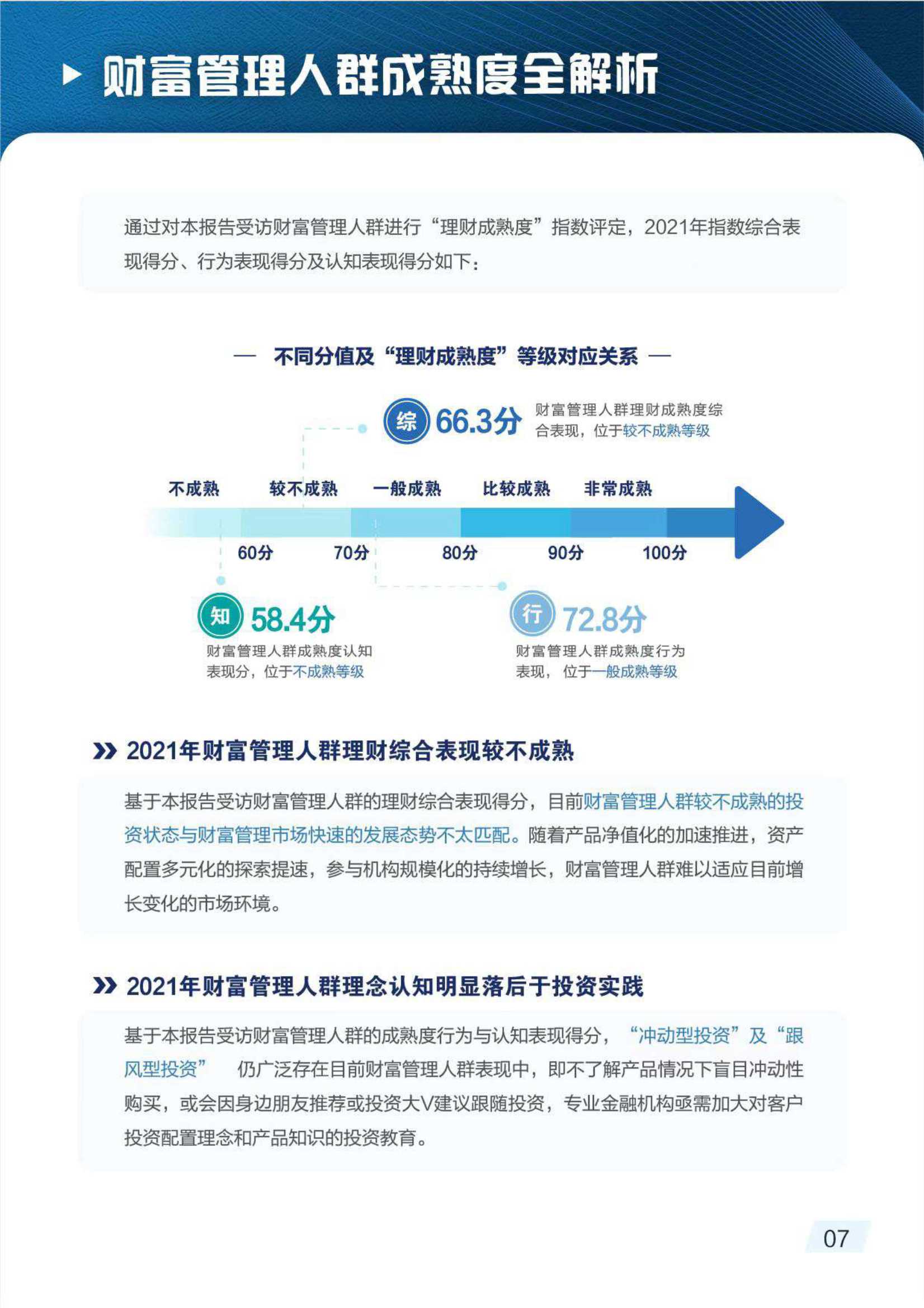 2021财富管理人群理财成熟度报告（毕马威&招商银行）