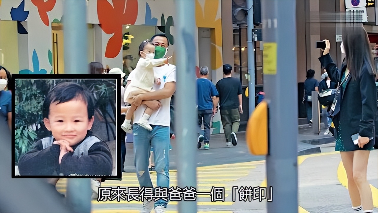 林峯携妻儿海边度假，拥女儿入怀被喊爸爸，格格大脑门被赞有福气