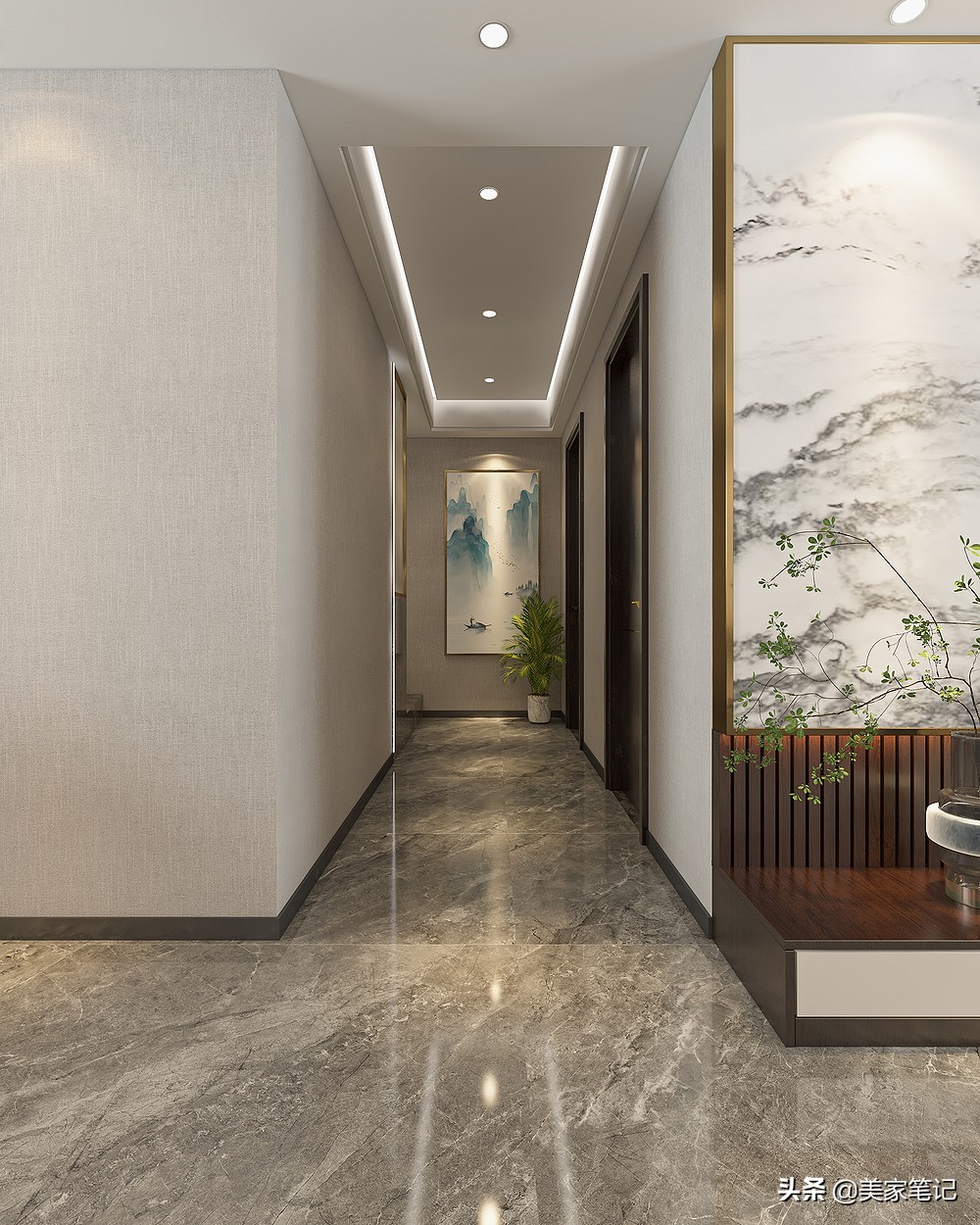 140㎡坚持装新中式，搭配轻奢调，古典与现代结合，高雅又大气