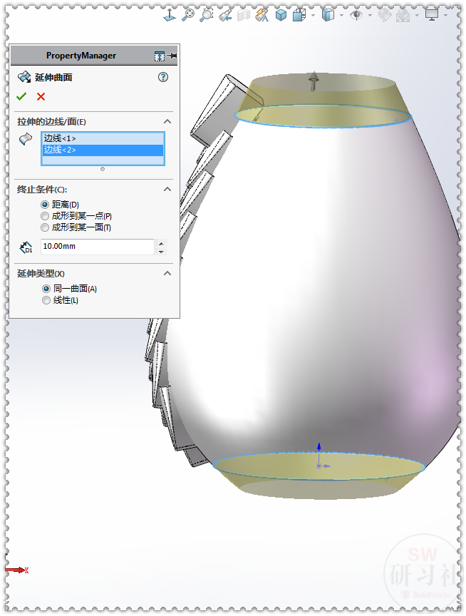 用SOLIDWORKS画个鱼鳞花瓶，绘图很简单，就是运算有点慢