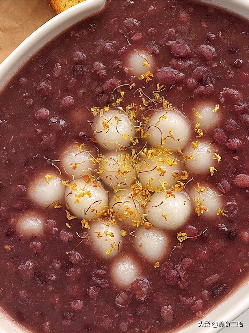 红豆桂花糯米小丸子
