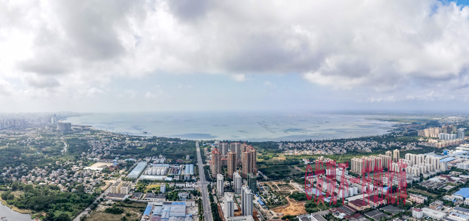 航拍北海廉州湾新城启动区未来可期