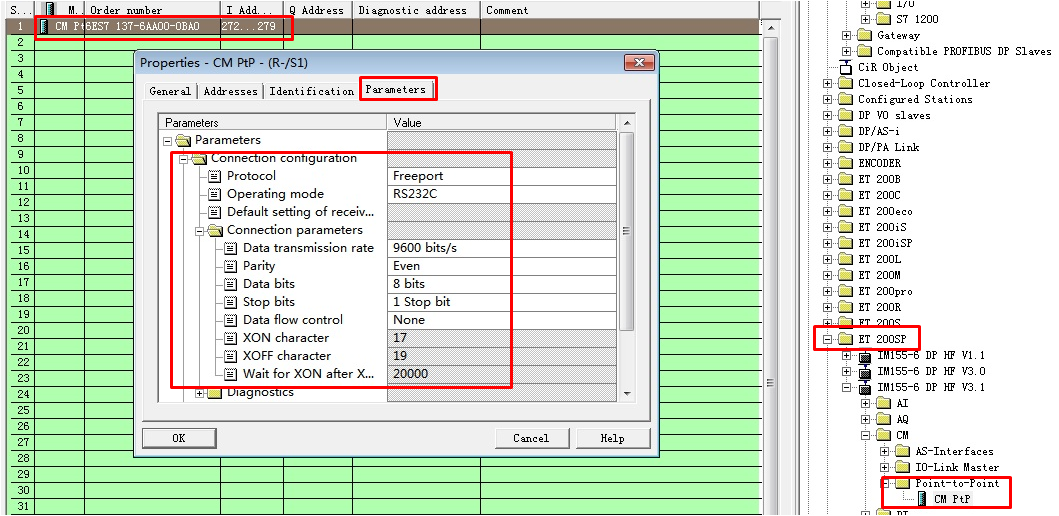 ET200SP CM PtP模块在STEP 7中的使用