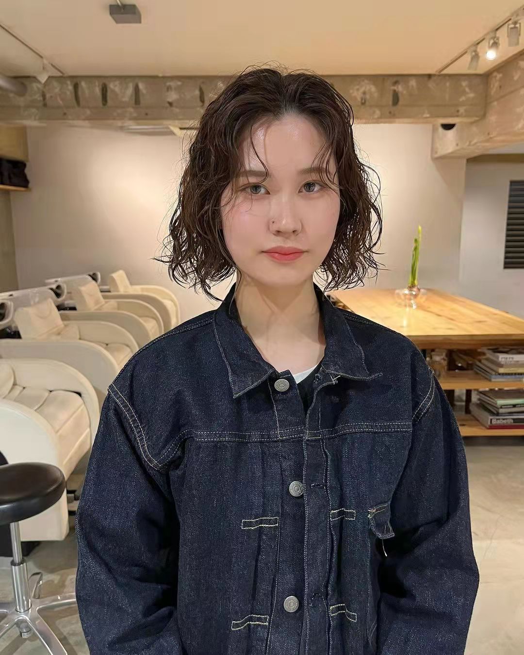 试试冷烫湿发卷真实自然接地气