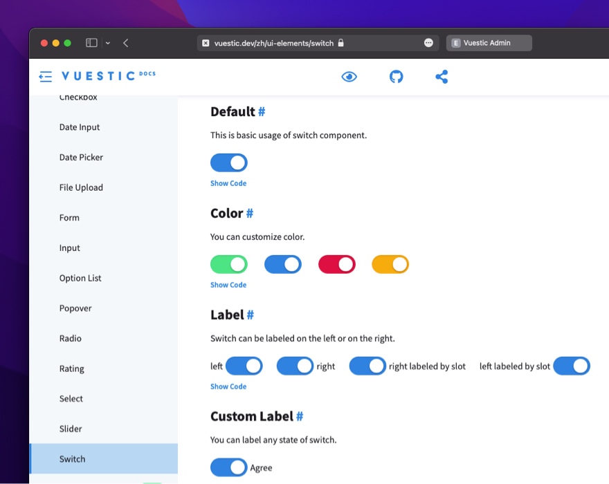 Vuestic UI - 免費(fèi)開源的 Vue3 組件庫(kù)，內(nèi)置漂亮的 Admin 后臺(tái)框架