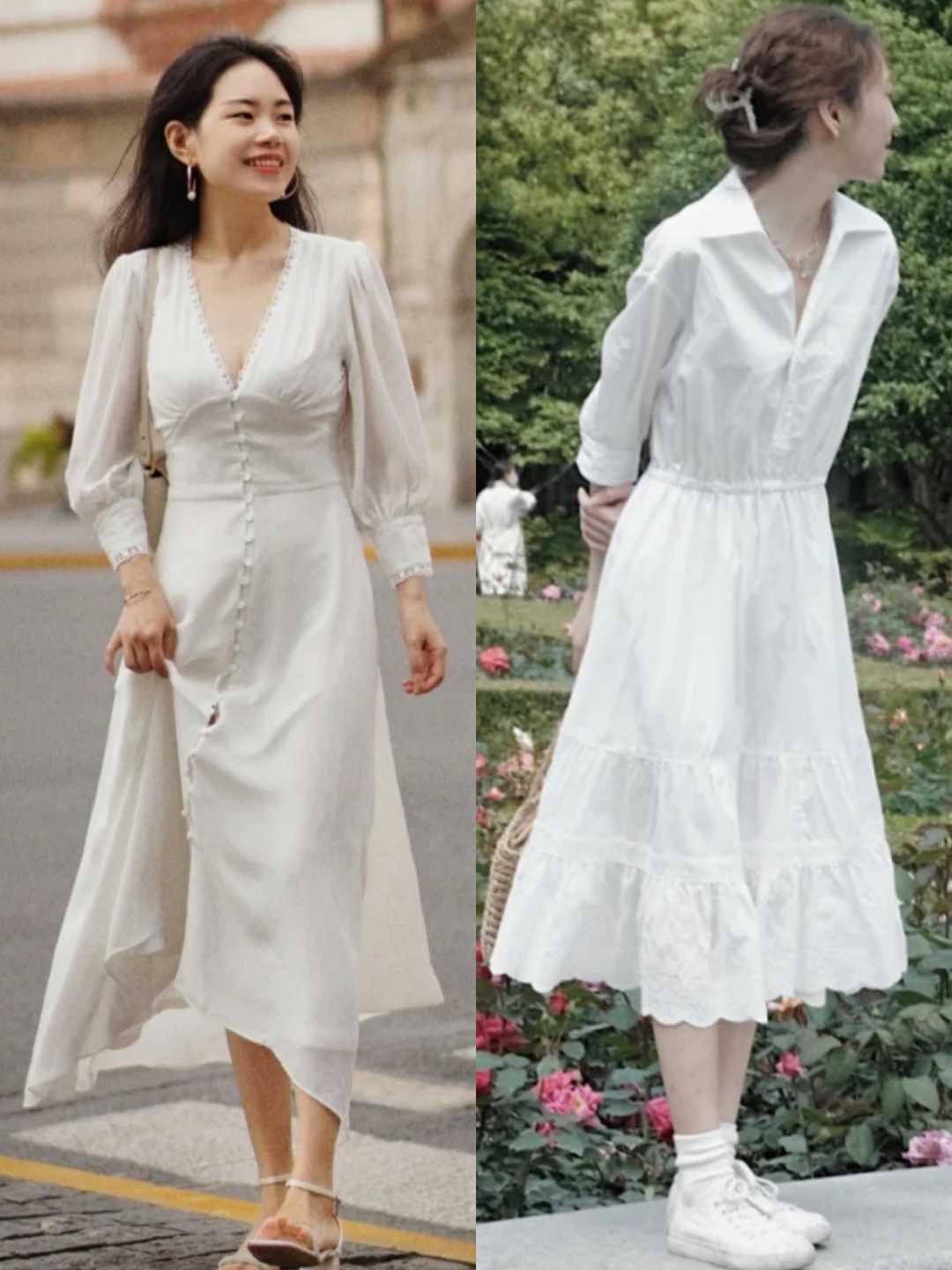 2022年夏季流行“小白裙”，懒人首选单穿就能出街，减龄又气质