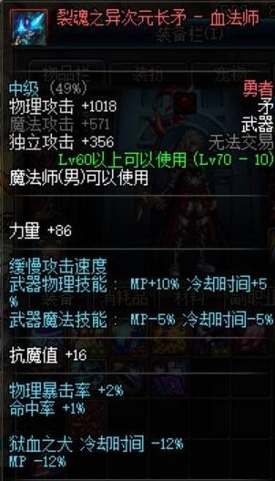 DNF：这些异界装备你还记得吗？-男法师篇