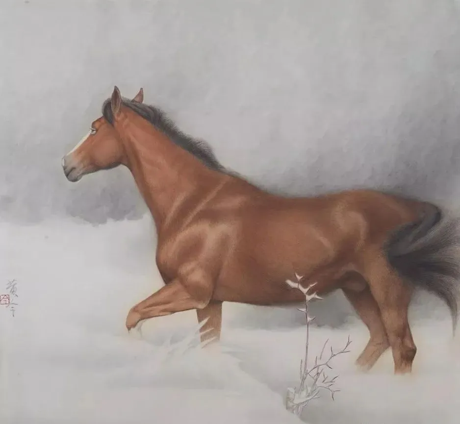 黄今工笔画马作品展在河北唐山举行