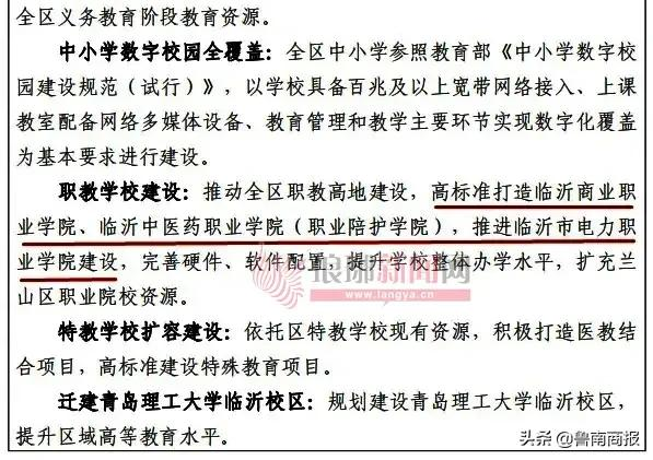 临沂教育大事件！2所院校建新校区！4所筹建