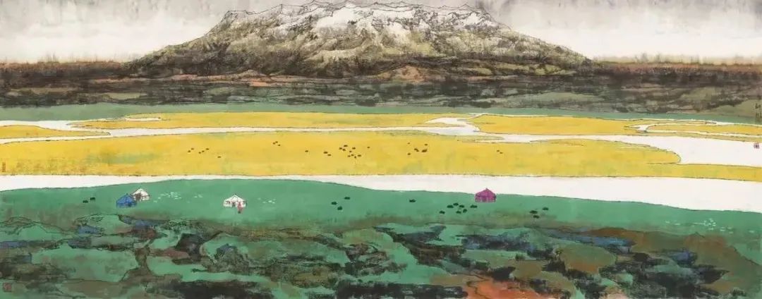 他的画激情迸发，境界博大