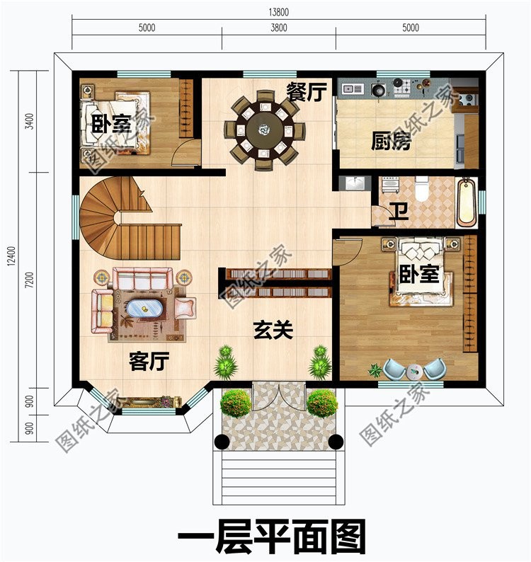 欧式双层别墅设计图，大气又内敛，量身定制的好房型