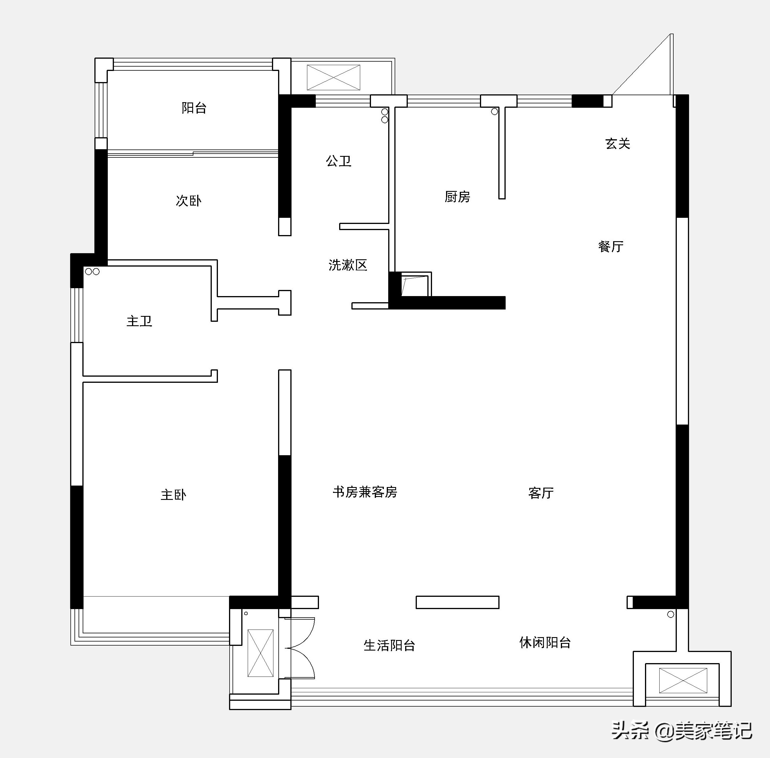 将98㎡小户型装新中式原木风，清新雅致的氛围，引来邻居都羡慕