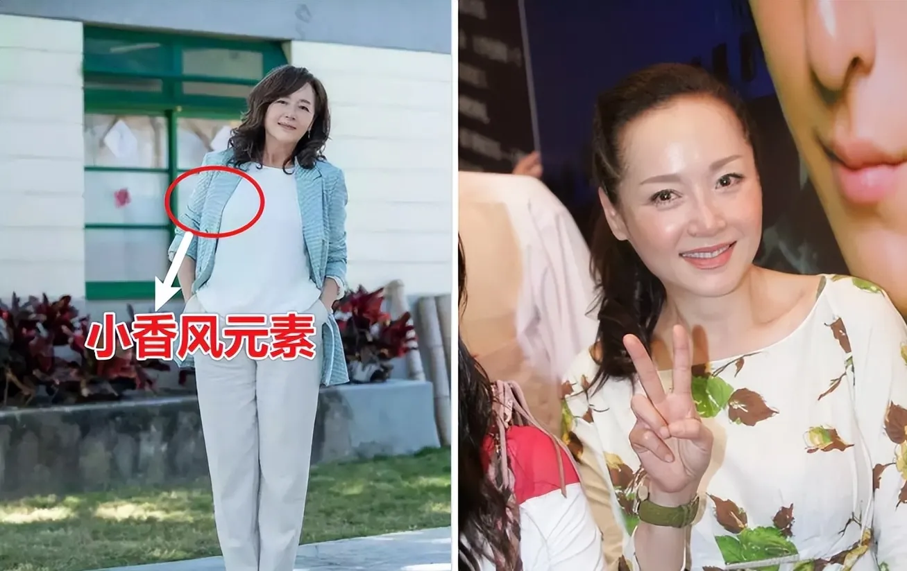 素有东方梦露之称的恬妞60多岁时穿着优雅干练，嘴角的痣更添风情
