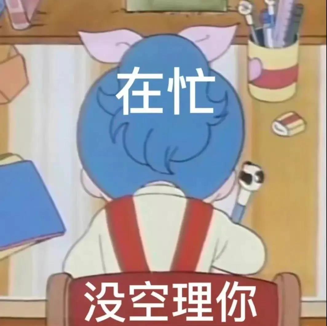 沙雕搞笑表情包，在忙，没空理你