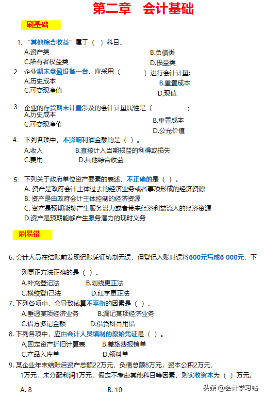 2022初级会计必刷400题附答案，全是高频考题，做熟0扣分