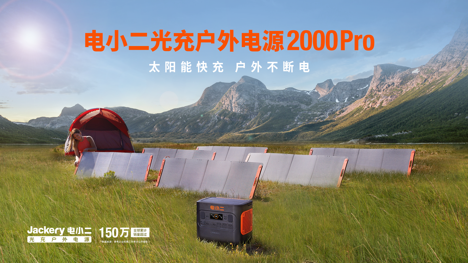 電小二Jackery旗艦新品光充戶外電源2000 Pro重磅上市