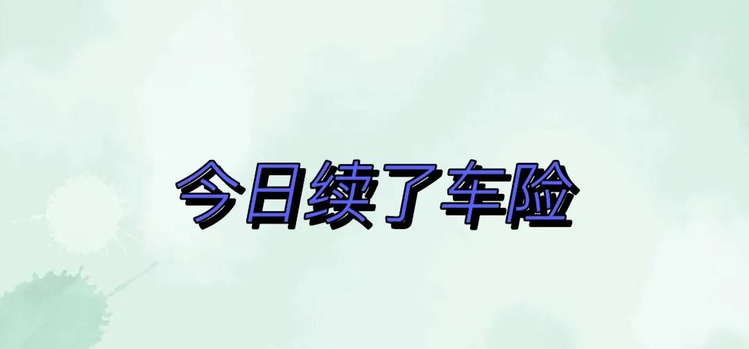 今日续了车险(续了车险期间出险)
