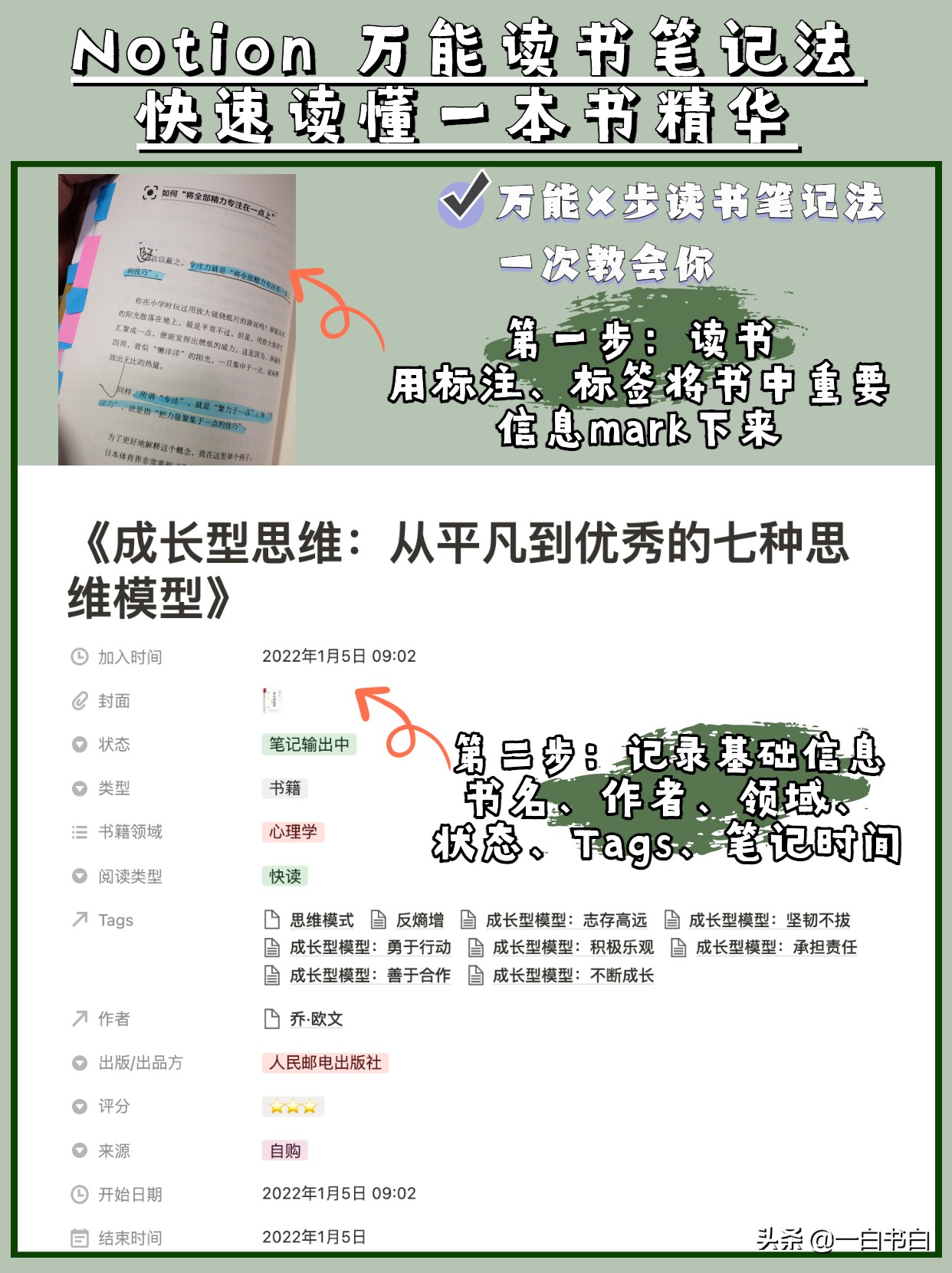 使用Notion高效读书笔记法，读透一本书并能学以致用