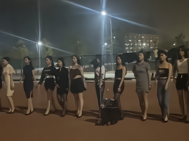河南职业大学女生晚上集体“走秀”，衣着清凉，同学边“骂”边看
