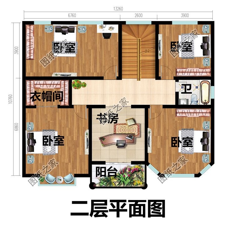 二层半别墅设计图，安静、舒适、宽敞，满足居住需求