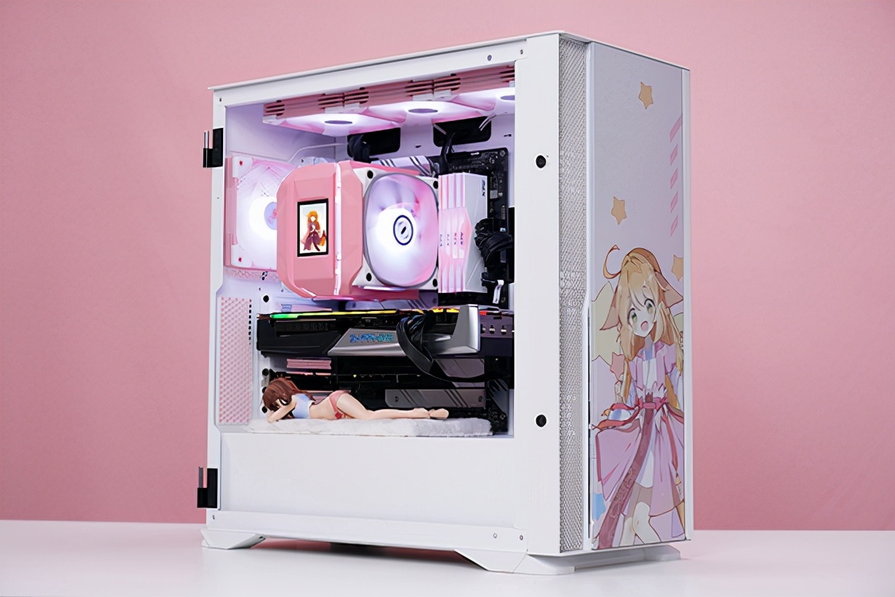 粉萌可爱的狐妖小红娘，R7 5800X配RX6600XT猛男粉主题定制装机