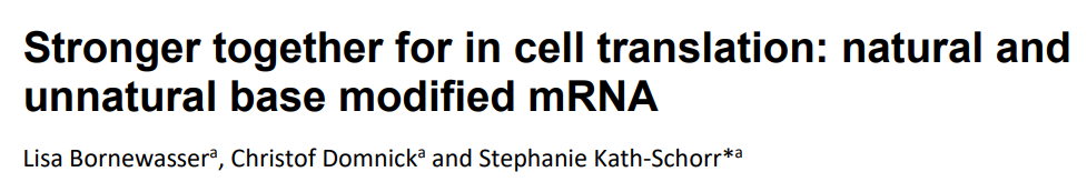 科隆大学团队提出双重化学修饰策略，或可解锁mRNA治疗更大潜力