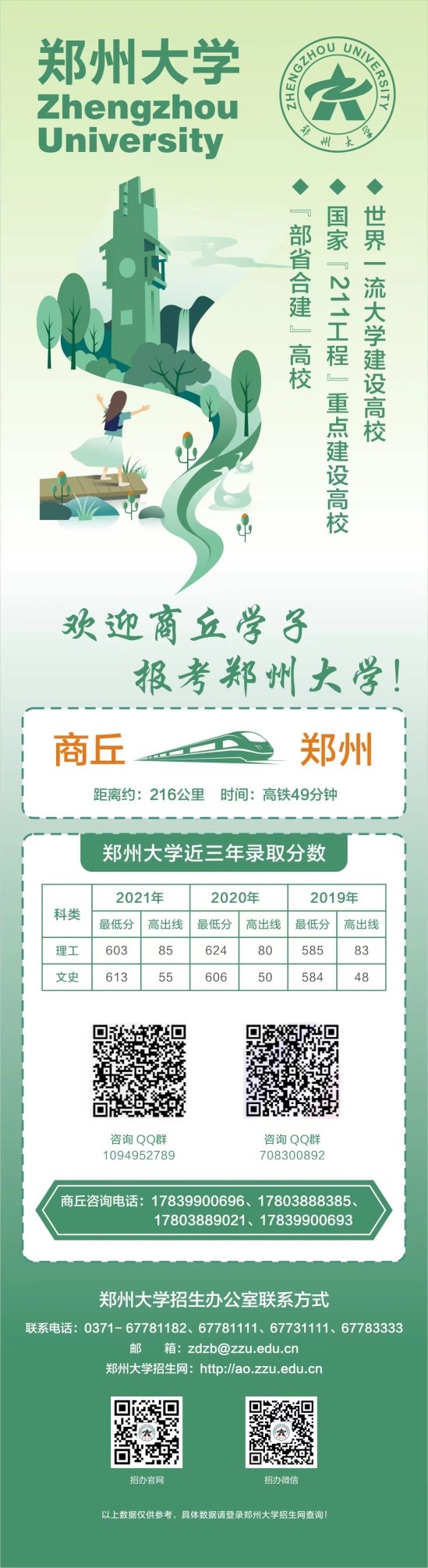 考生必看！郑州大学近3年河南省录取分数汇总，附省内18地市咨询方式！