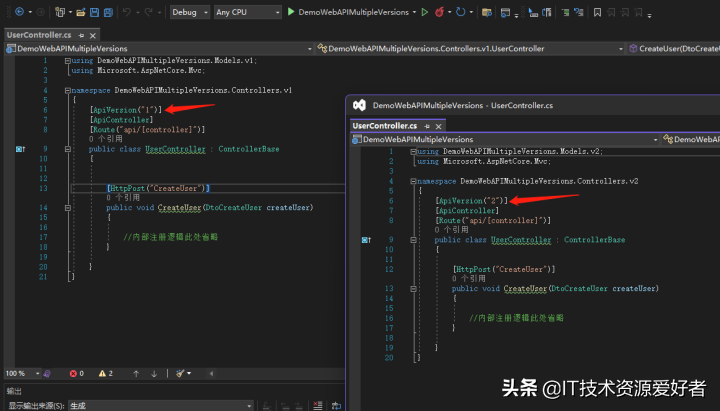 .Net WebApi 实现 接口版本控制并打通Swagger支持