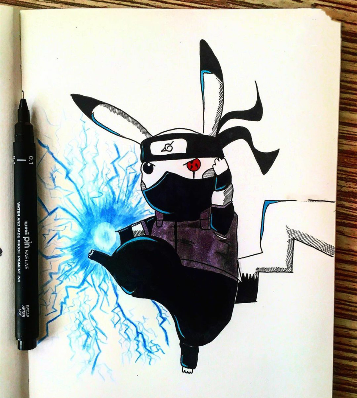 皮卡丘乱入到其他动漫当中,有火影,死神,海贼王还有黑色四叶草