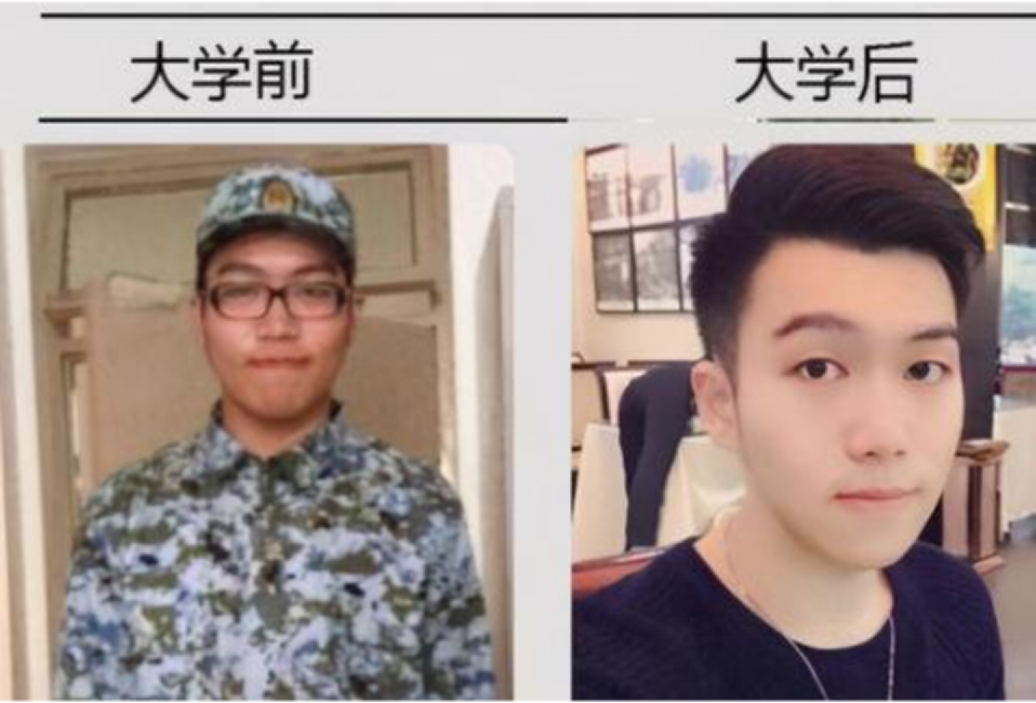 被校门封印颜值的学生，“校内VS校外”两级反转，辅导员大受震撼