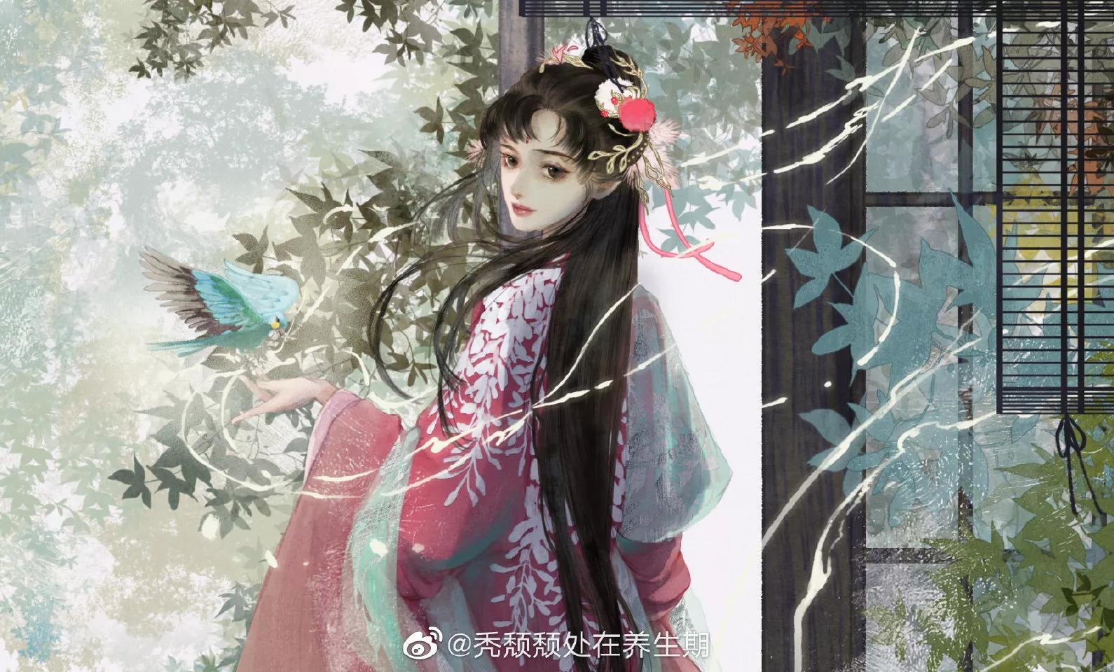 20220507插画壁纸古风小解解图片欣赏