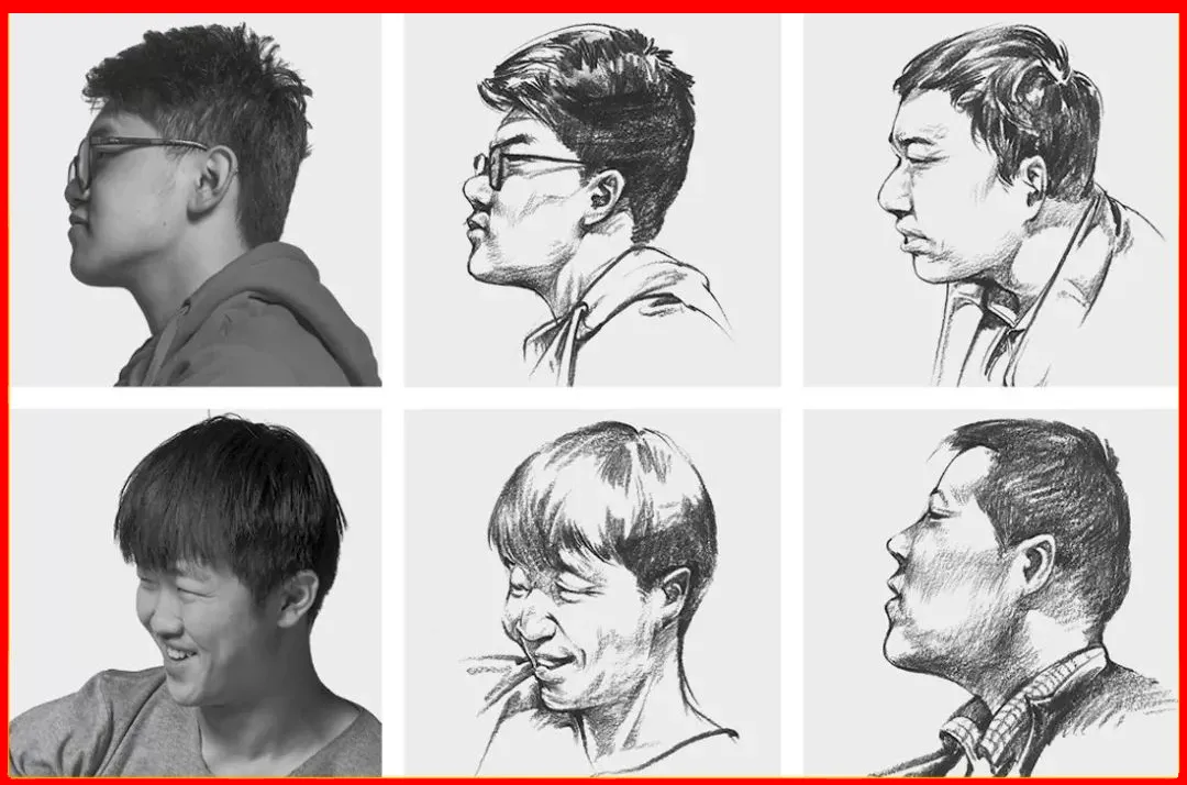 “喜、怒、哀、乐”速写人物表情解析,太详细了