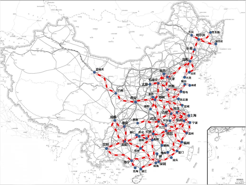 中国动车线路图高清版图片