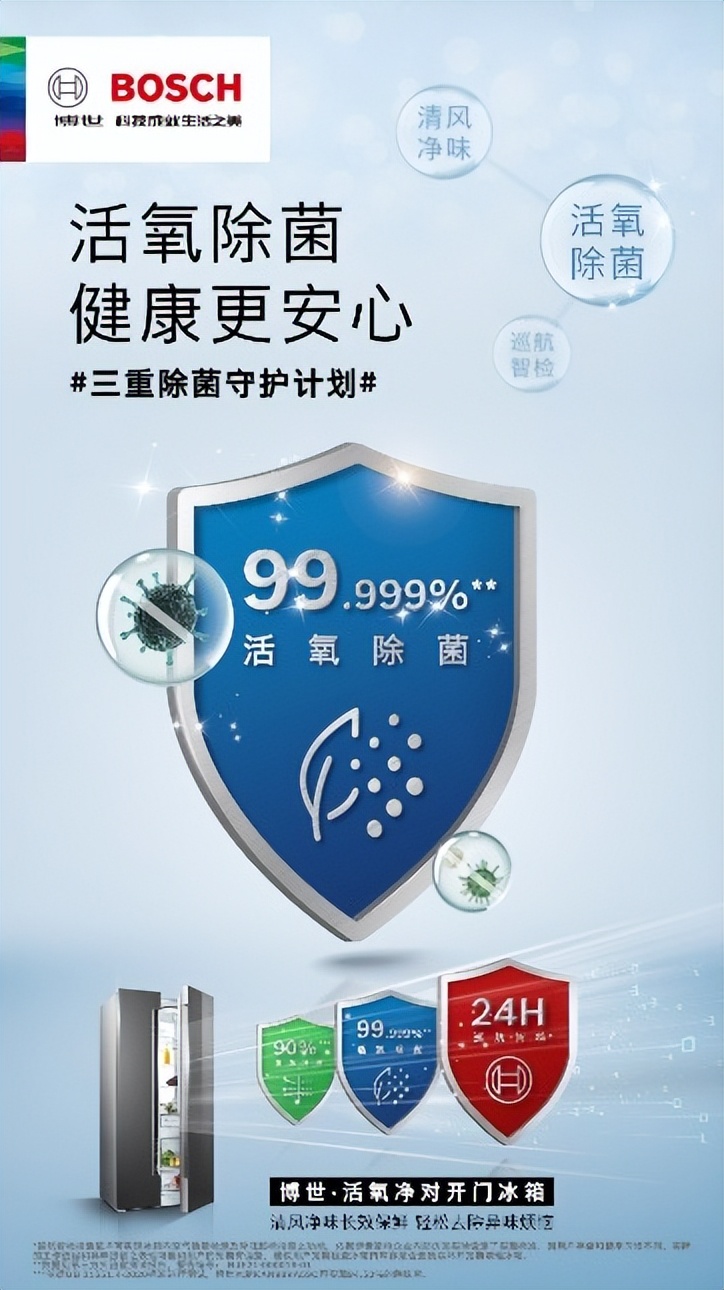 博世·3重盾護·活氧凈冰箱全新上市 以“3重盾護”守護健康生活