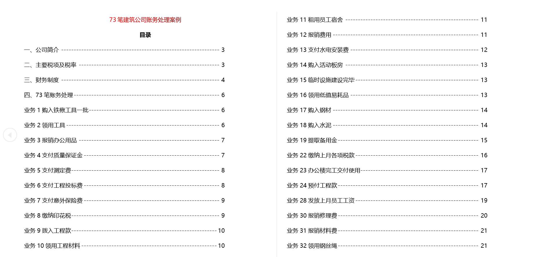 10年建筑老会计珍藏：73笔建筑行业账务处理大全！收藏备用